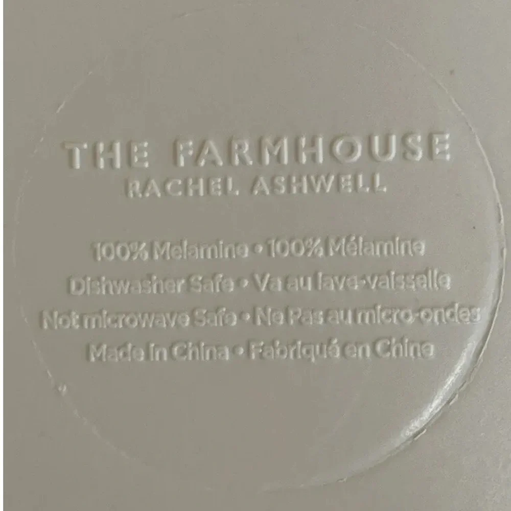 4pc Rachel Ashwell Farmhouse Purple Floral Melamine Salad Plates 9